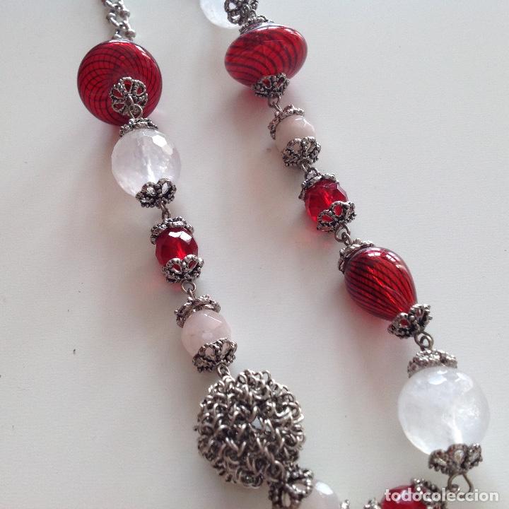 Joyeria: COLLAR DE CRISTAL MURANO Y CUARZO ROSA. - Foto 1