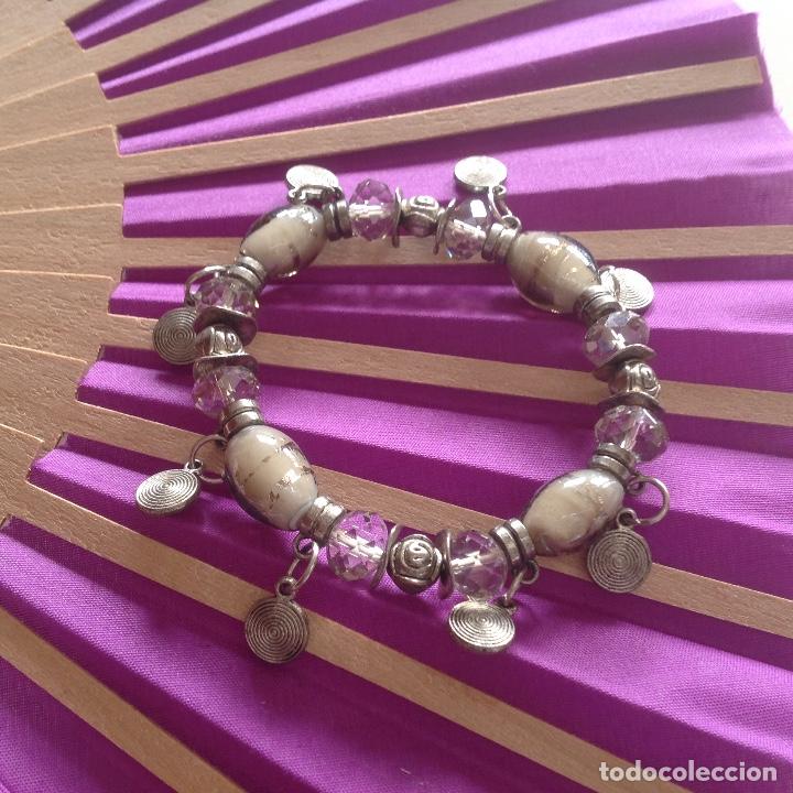 Joyeria: PULSERA MURANO GRIS. El&aacute;stica - Foto 2