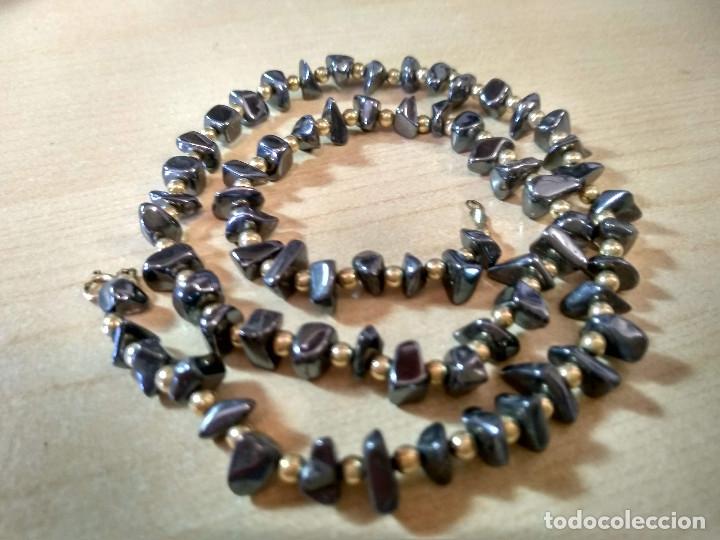 Gioielleria: collar goldfilled 14kilates y hematites , largo 45 cm.+ regalo