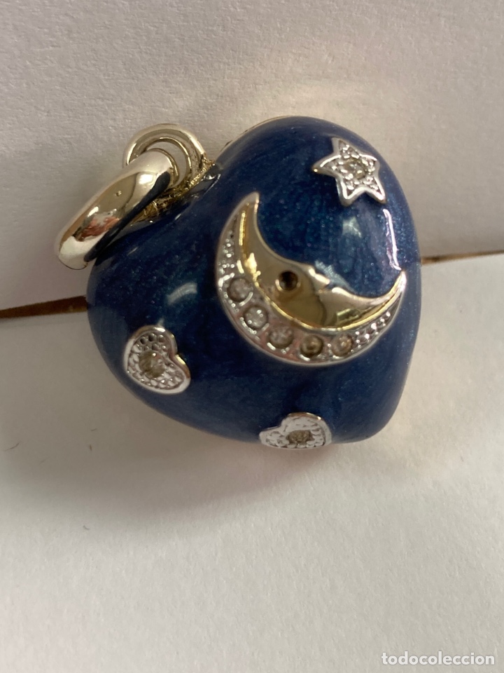 Joyeria: Colgante en forma de coraz&oacute;n con esmalte azul - Foto 5