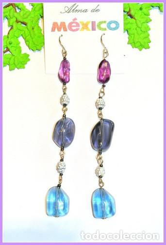 Joyeria: Pendientes largos color combinando, A&ntilde;os 80s, Nuevos - Foto 2