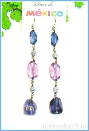 Joyeria: Pendientes largos color combinando, A&ntilde;os 80s, Nuevos - Foto 1