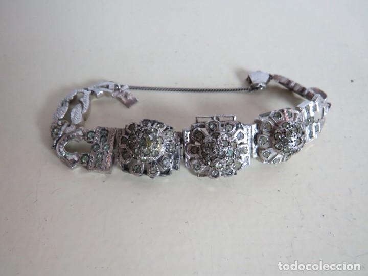 Schmuck: Pulsera Vintage en metal plateado