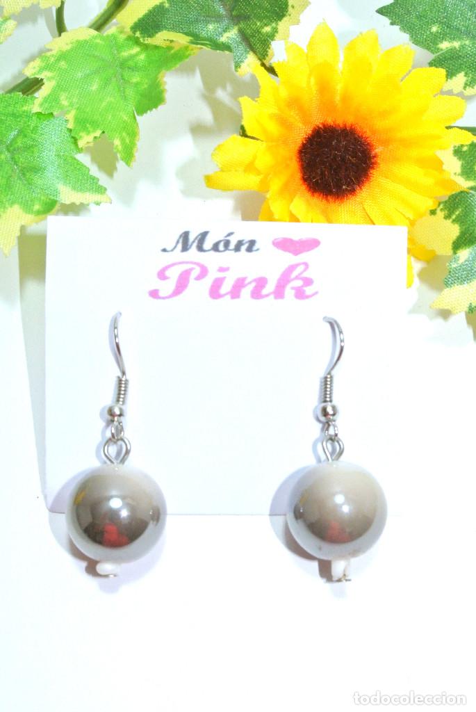 Joyeria: Pendientes biso color gris, A&ntilde;o 2000, Nuevos - Foto 2