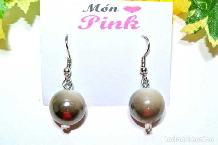 Joyeria: Pendientes biso color gris, A&ntilde;o 2000, Nuevos - Foto 1