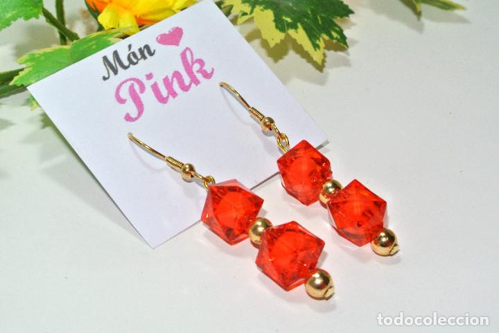Joyeria: Pendientes color rojo y oro, A&ntilde;o 2000, Nuevos - Foto 3