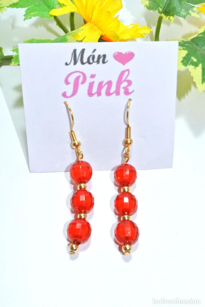 Joyeria: Pendientes color rojo y oro, A&ntilde;o 2000, Nuevos - Foto 2