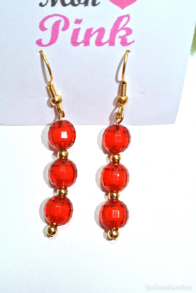 Joyeria: Pendientes color rojo y oro, A&ntilde;o 2000, Nuevos - Foto 3
