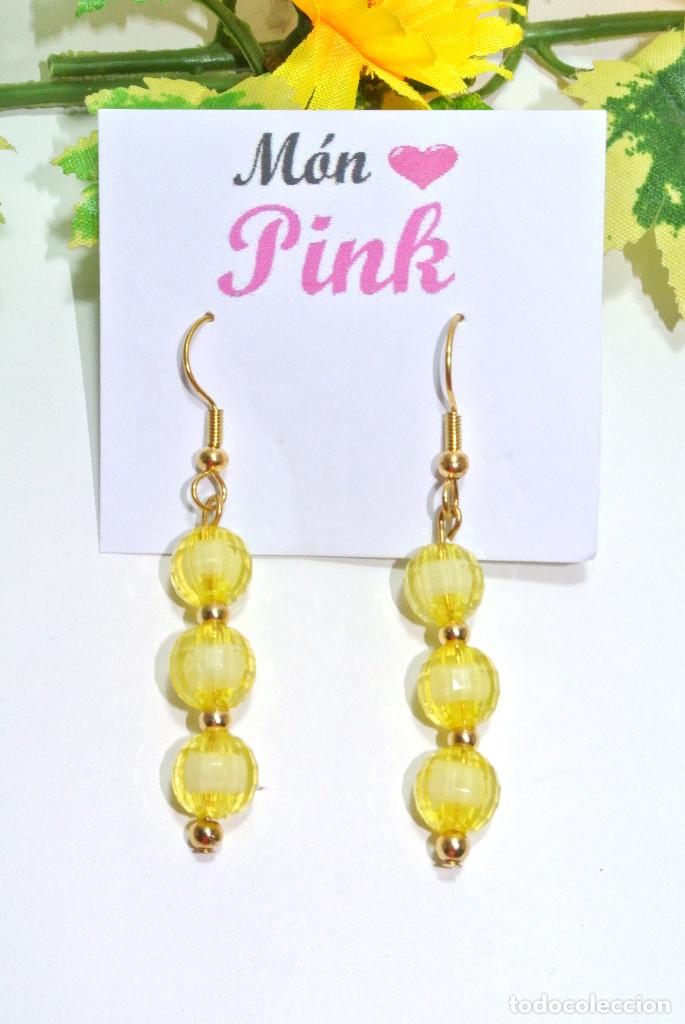 Joyeria: Pendientes color amarillo y oro, A&ntilde;o 2000, Nuevos - Foto 2