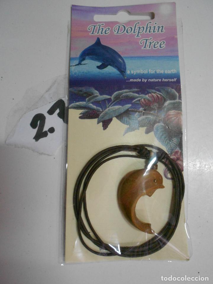 Joaillerie: ANTIGUO COLGANTE CON SEMILLA DEL ARBOL DE LOS DELFINES HURA CREPITANS EN SU BLISTER NUEVO SIN USAR -