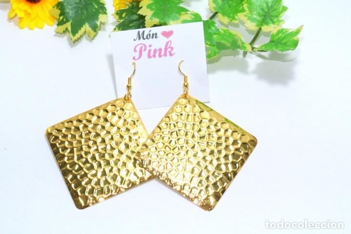 Joyeria: Pendientes largos color oro, A&ntilde;o 2000, Nuevos - Foto 1