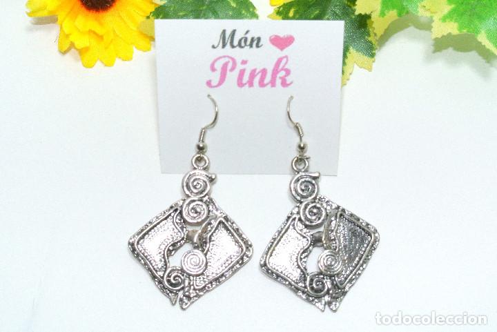 Joyeria: Pendientes largos color plata, A&ntilde;o 2000, Nuevos - Foto 2