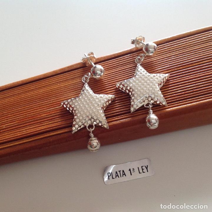 Joyeria: PENDIENTES DE PLATA DE LEY. ESTRELLA LABRADA. CIERRE DE PRESI&Oacute;N - Foto 4