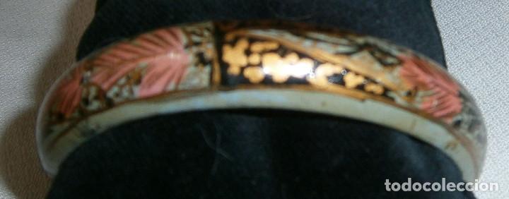 Joyeria: pulsera brazalete madera decorada de la india - Foto 1