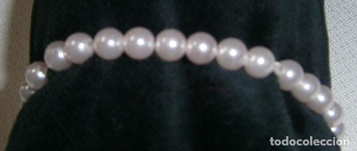 Joyeria: pulsera elastica perlas de color rosa - Foto 2