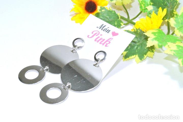 Joyeria: Pendientes largos color plata, A&ntilde;o 2000, Nuevos - Foto 1