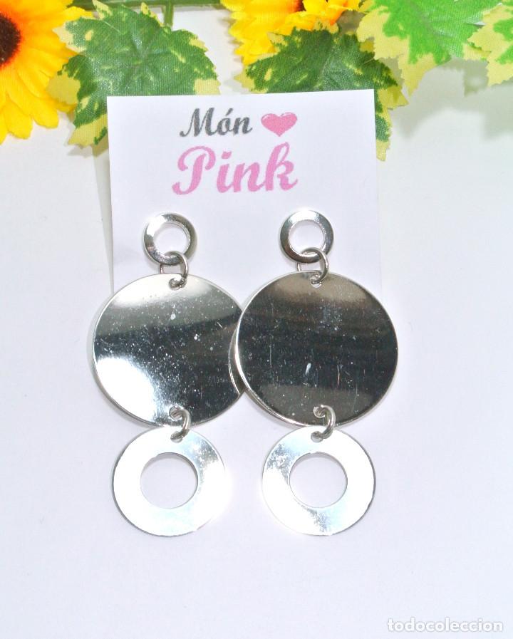 Joyeria: Pendientes largos color plata, A&ntilde;o 2000, Nuevos - Foto 2