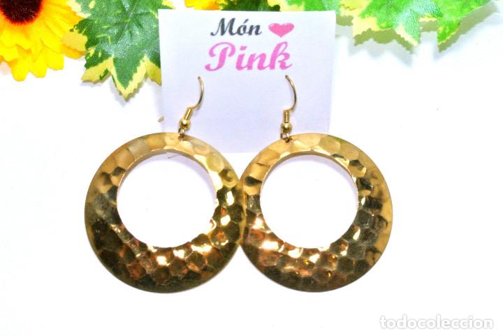 Joyeria: Pendientes largos color oro, A&ntilde;o 2000, Nuevos - Foto 1