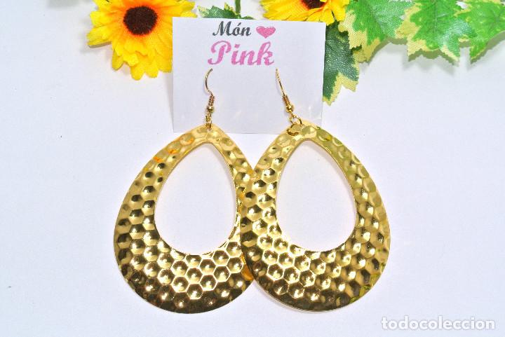 Joyeria: Pendientes largos color oro, A&ntilde;o 2000, Nuevos - Foto 1