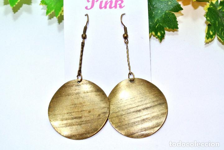 Joyeria: Pendientes largos color oro, A&ntilde;o 2000, Nuevos - Foto 1