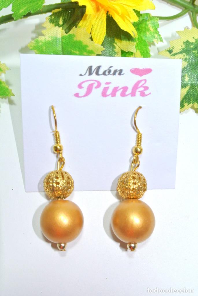 Joyeria: Pendientes largos color oro, A&ntilde;o 2000, Nuevos - Foto 2