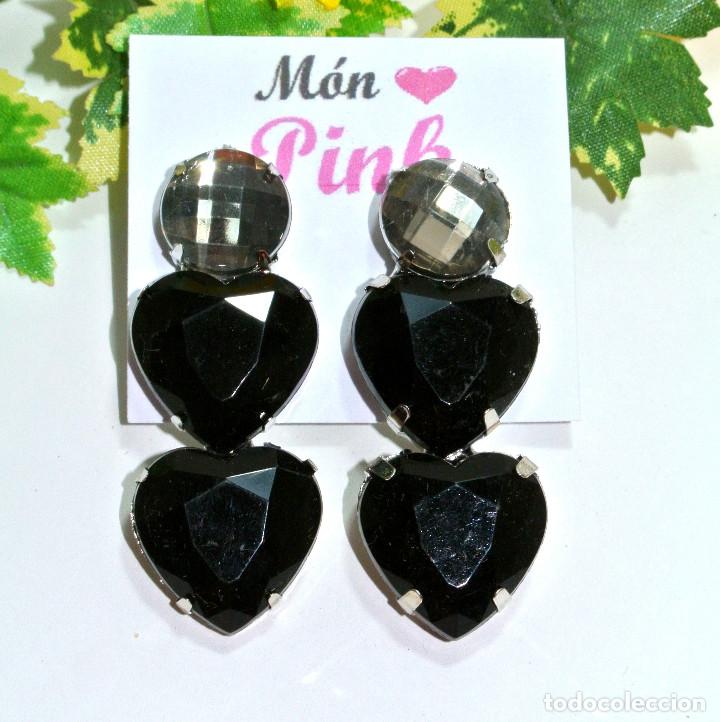 Joyeria: Pendientes largos con strass, A&ntilde;o 2000, Nuevos - Foto 1