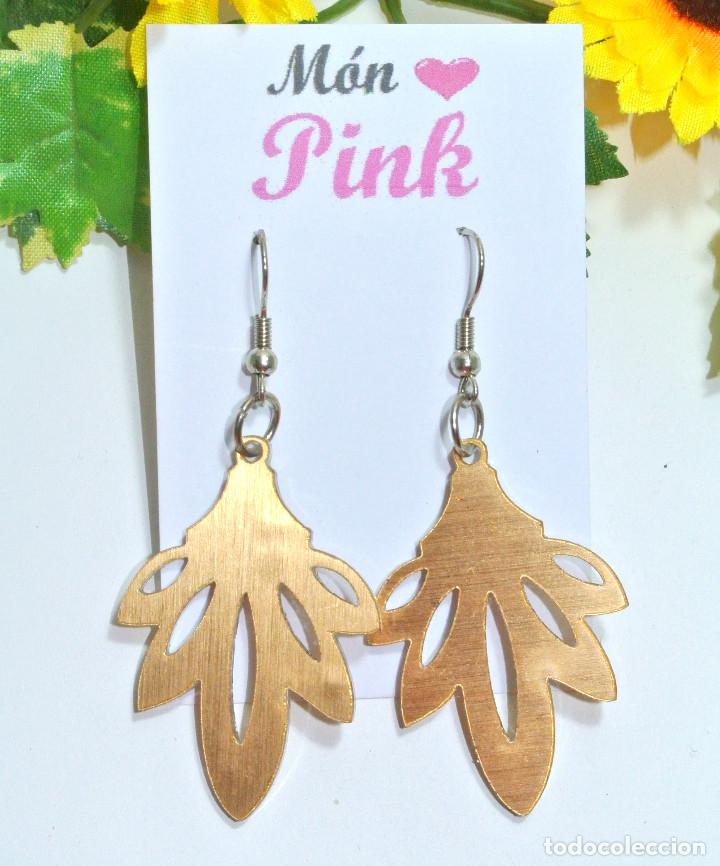 Joyeria: Pendientes largos color oro, a&ntilde;o 2000, Nuevos - Foto 2