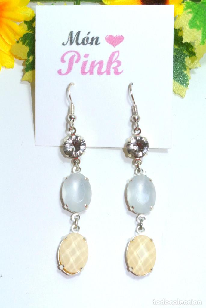 Joyeria: Pendientes largos con strass combinado, A&ntilde;os 90s, Nuevos - Foto 2