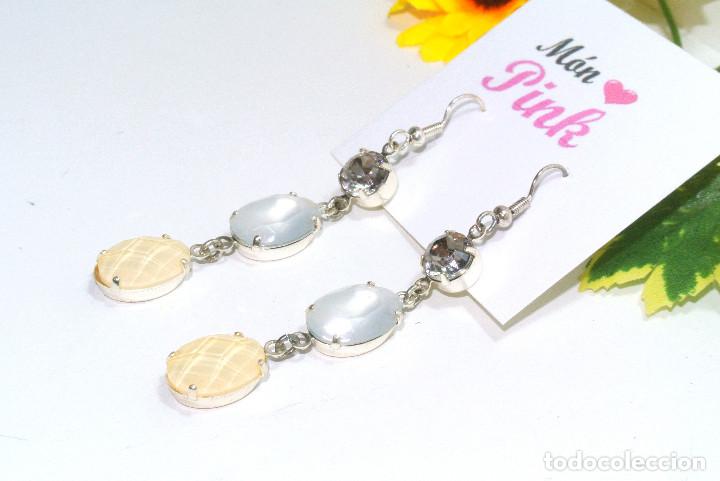 Joyeria: Pendientes largos con strass combinado, A&ntilde;os 90s, Nuevos - Foto 3