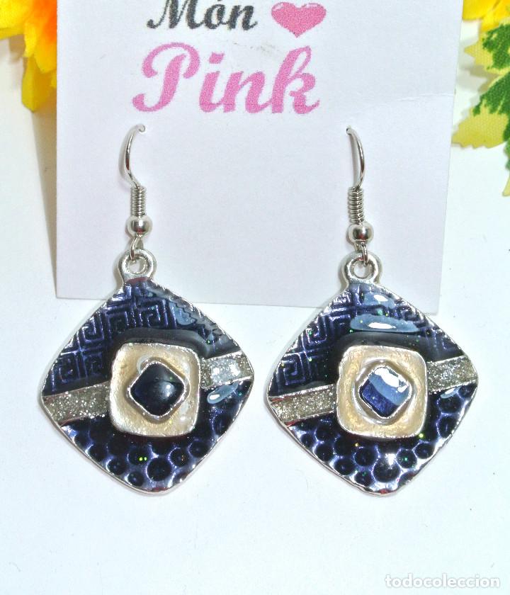 Joyeria: Pendientes color azul combinado, a&ntilde;o 2000, Nuevos - Foto 1