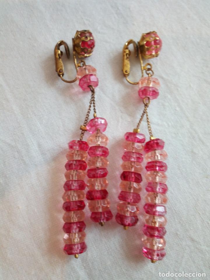 Joyeria: 89-MARAVILLOSOS PENDIENTES ART DECO CRISTAL RADIANTE PURPURA EN DOS TONOS
