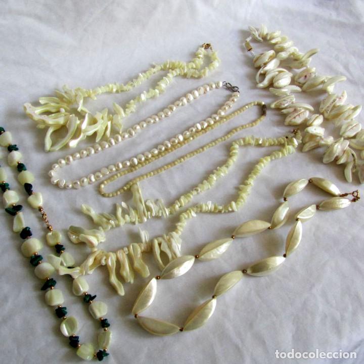 Joyeria: 6 collares de n&aacute;car madreperla - Foto 1