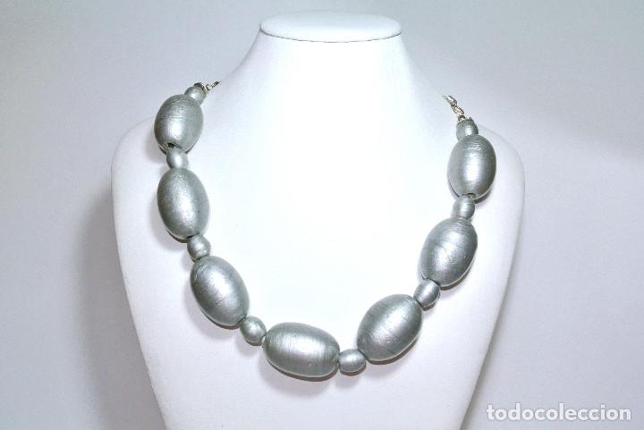 Joyeria: Collar corto color gris plata, A&ntilde;o 2000, Nuevo - Foto 1