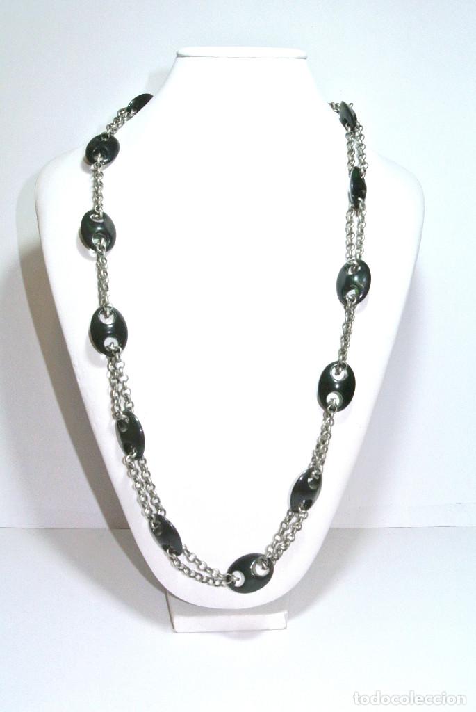 Joyeria: Collar color plata y verde, A&ntilde;o 2000, Nuevo - Foto 1