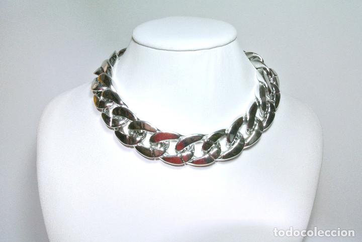 Joyeria: Collar corto de eslabones color plata, Nuevo - Foto 1