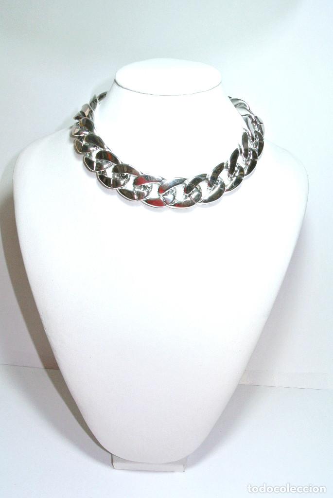 Joyeria: Collar corto de eslabones color plata, Nuevo - Foto 2