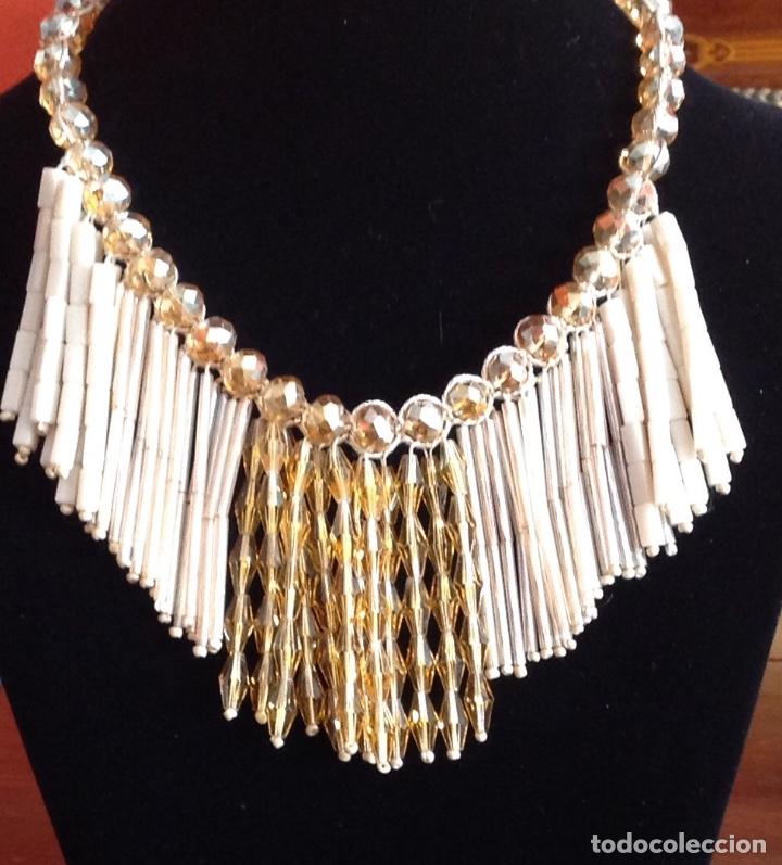 Joyeria: ESPECTACULAR COLLAR &Iacute;NTEGRO DE CRISTAL EN TONOS BEIGE - Foto 1