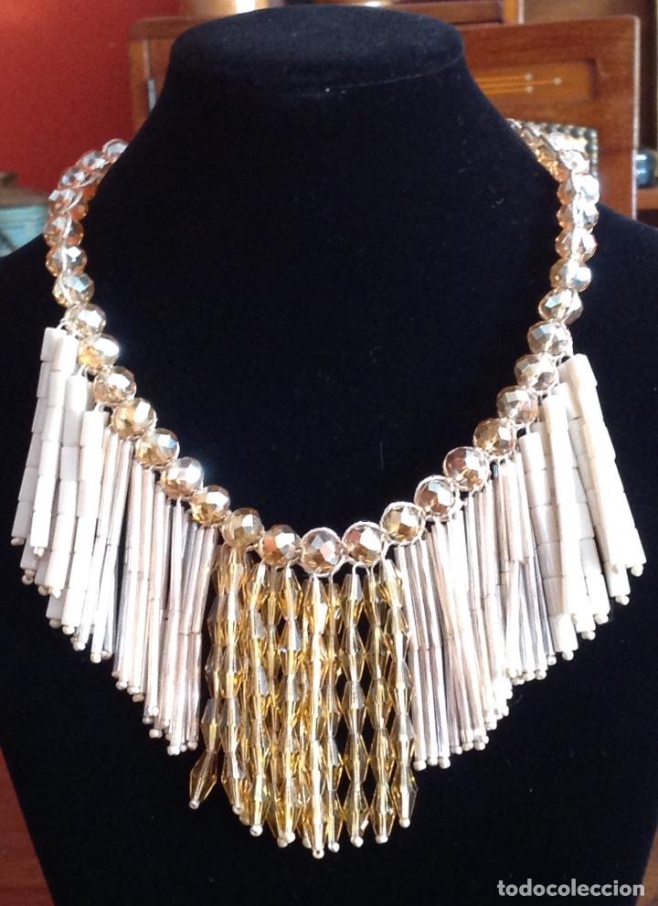 Joyeria: ESPECTACULAR COLLAR &Iacute;NTEGRO DE CRISTAL EN TONOS BEIGE - Foto 2