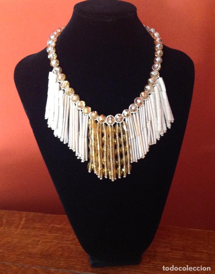 Joyeria: ESPECTACULAR COLLAR &Iacute;NTEGRO DE CRISTAL EN TONOS BEIGE - Foto 3