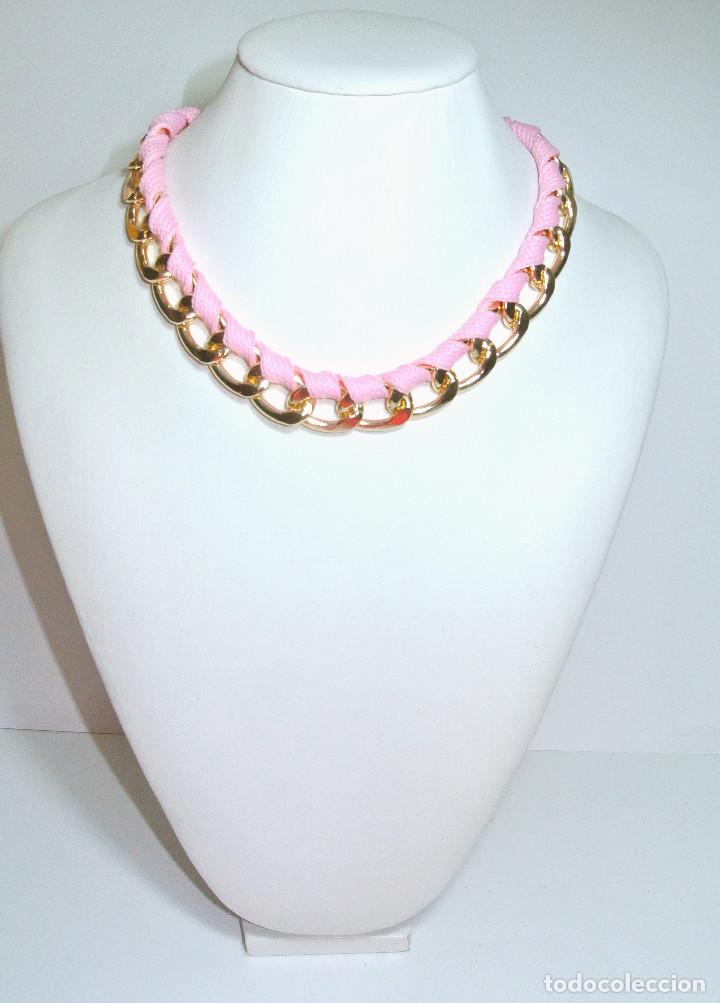 Joyeria: Collar corto color oro y rosa, Nuevo - Foto 2