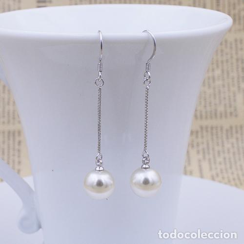 Joyeria: Conjunto de pendientes de collar con colgante de perlas de plata 925 - Foto 3