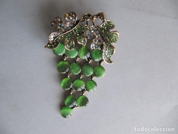 Joyeria: BROCHE ALFILER RACIMO UVA VID CON CIRCONITAS - Foto 3