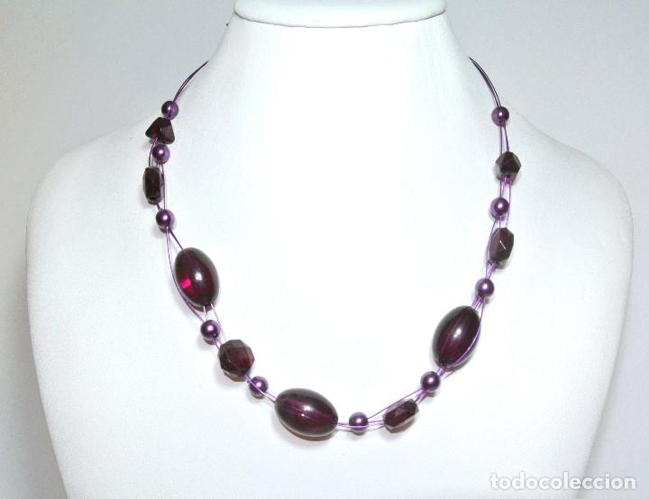 Joyeria: Collar color morado, A&ntilde;o 2000, Nuevo - Foto 1