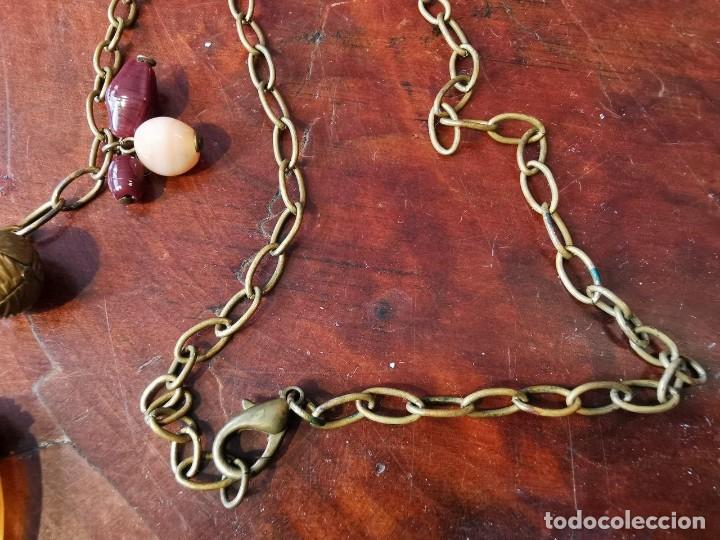 Joyeria: COLLAR DE LATON, CON CONCHA COLMILLO PIEDRAS COLORES - Foto 4