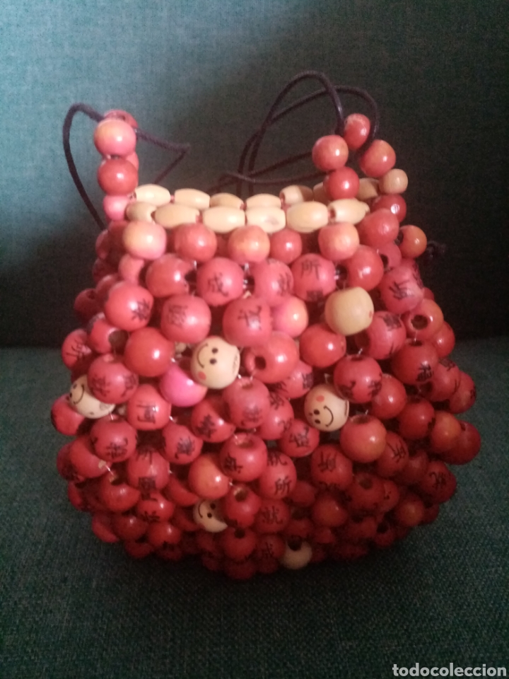 Joyeria: Mini bolso hecho completamente con piezas, cuentas y abalorios de madera - Foto 2