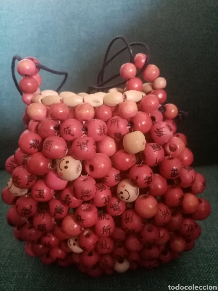 Joyeria: Mini bolso hecho completamente con piezas, cuentas y abalorios de madera - Foto 5