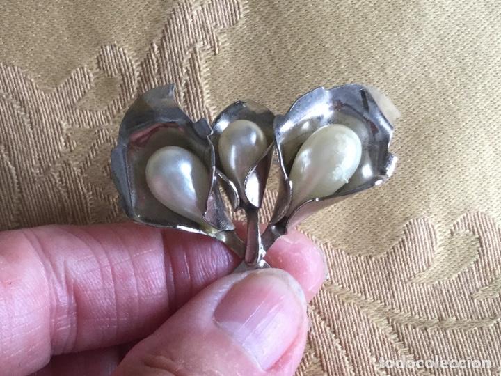 Joyeria: BROCHE VINTAGE TRES FLORES - Foto 7
