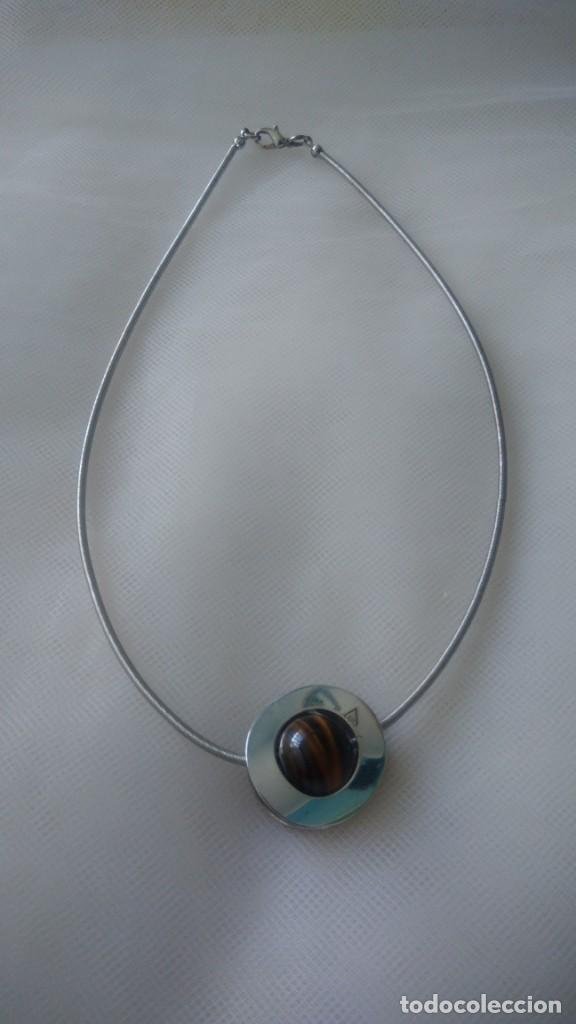 Joyeria: COLLAR CADENA DE PLATA CON ESFERA DE OJO DE TIGRE - Foto 1