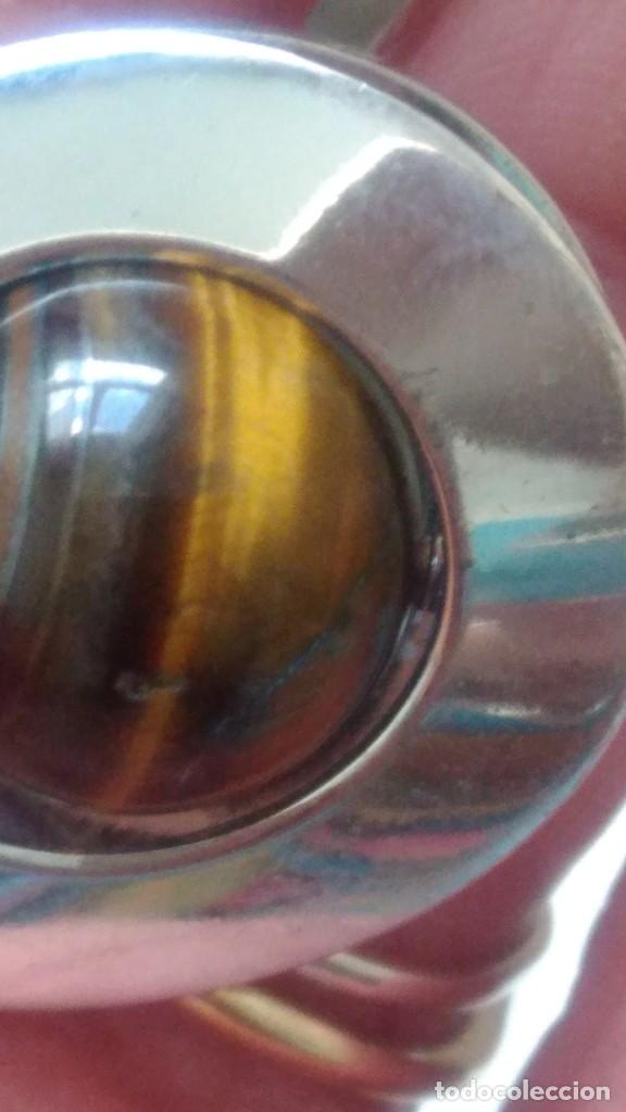 Joyeria: COLLAR CADENA DE PLATA CON ESFERA DE OJO DE TIGRE - Foto 5