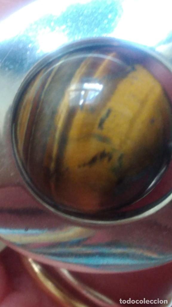 Joyeria: COLLAR CADENA DE PLATA CON ESFERA DE OJO DE TIGRE - Foto 6